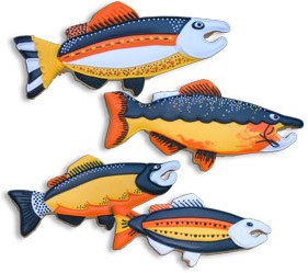 three fish logo